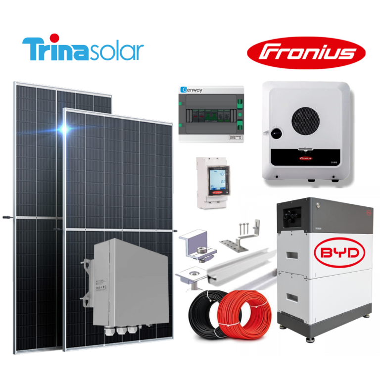 Kit panouri fotovoltaice 10,68kWp hibrid Trina Solar cu invertor Fronius și acumulator BYD