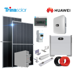 Kit sistem fotovoltaic hibrid 10,68 kWp cu panouri Trina Solar, acumulator Luna 5 kWh și invertor Huawei